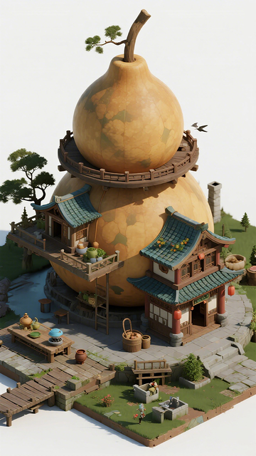 葫芦建筑古风庭院
