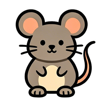 卡通老鼠插画矢量素材