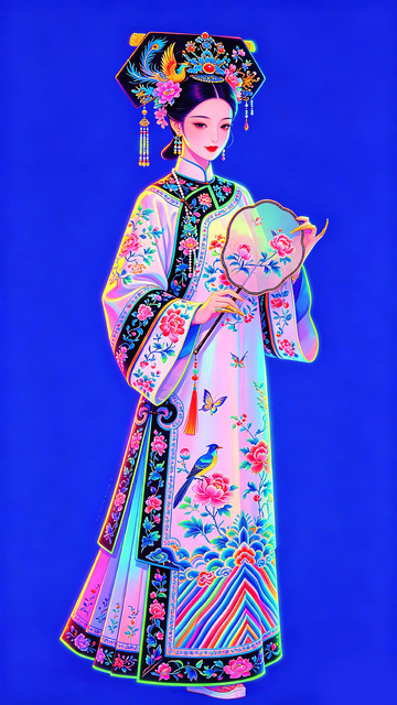 古风仕女服饰插画