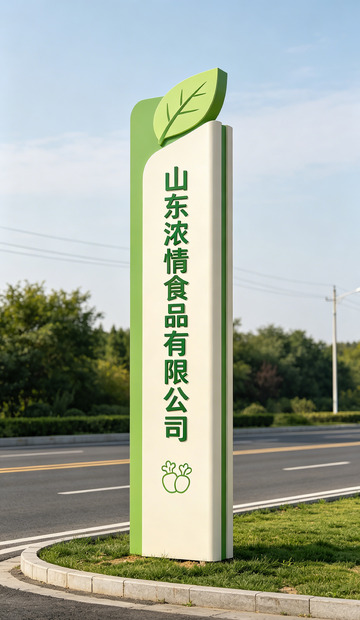 绿意山东食品公司指示牌