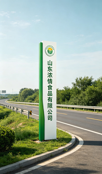 公路旁公司标识牌