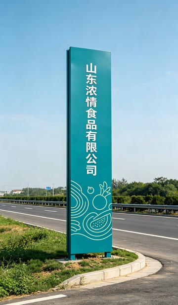 公路旁公司指示牌