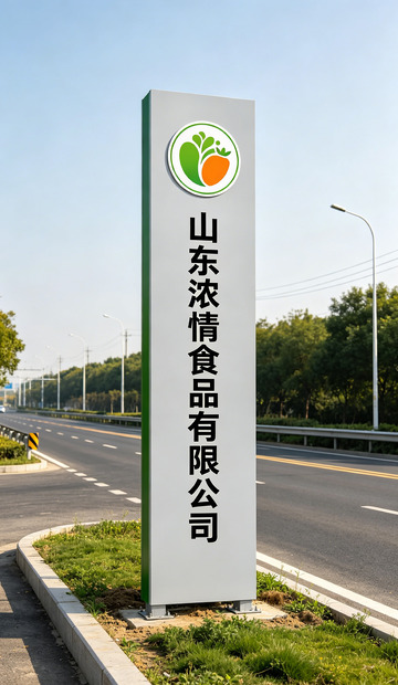 路标山东食品公司指示牌