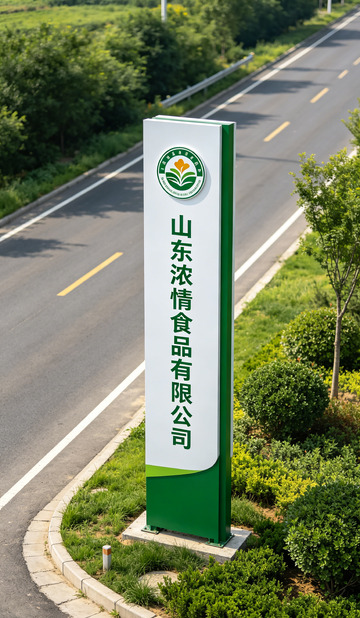 山东浓情食品路标展示
