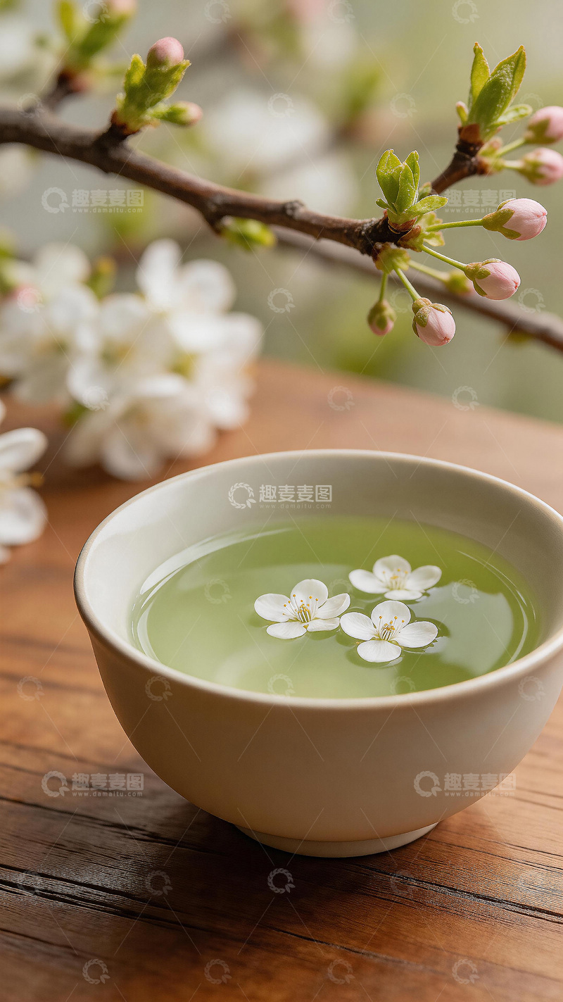 高清大图下载【趣麦麦图】枝头长着嫩绿的芽和小花苞