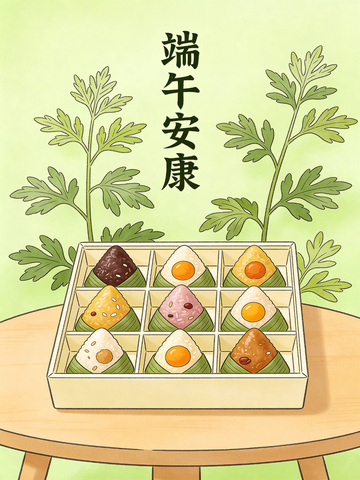 端午安康粽子海报
