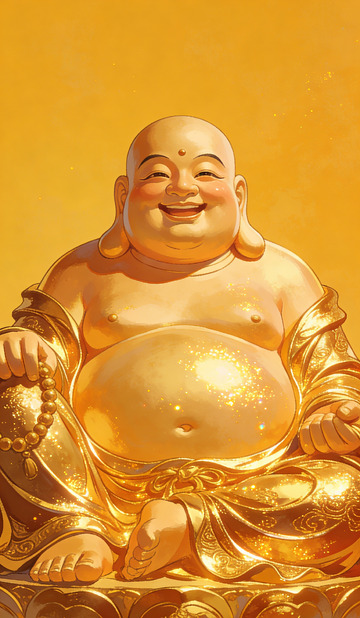 金色弥勒佛像