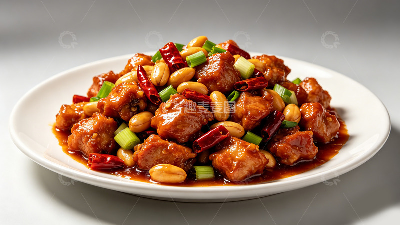 高清大图下载【趣麦麦图】红烧鸡肉坚果盘美食摄影