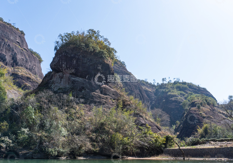 高清大图下载【趣麦麦图】福建武夷山山水风光岩石植被自然风光