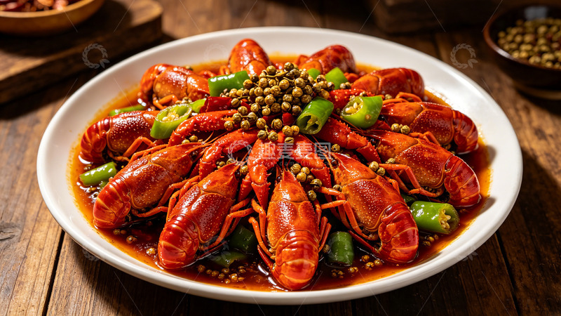 高清大图下载【趣麦麦图】麻辣小龙虾美食摄影照片