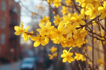 盛开的迎春花花卉