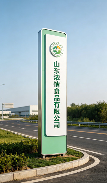 公路旁竖立公司标志牌