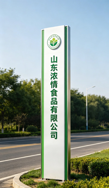 山东浓情食品公司标志牌导视牌