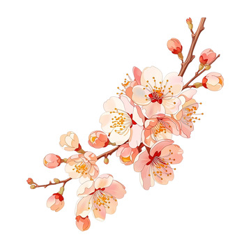 杏花轻舞春风中