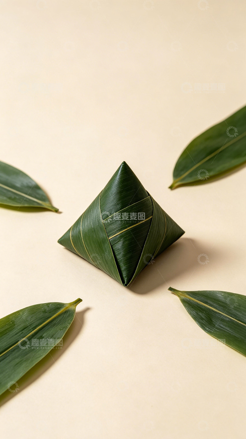 高清大图下载【趣麦麦图】-粽子美食传统文化叶包食品