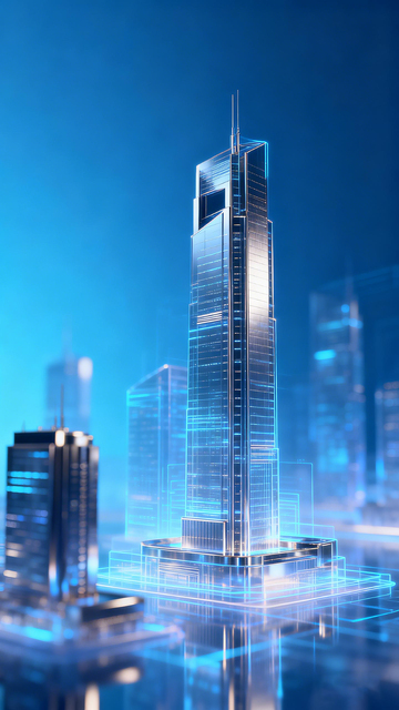 未来都市摩天大楼科幻场景