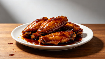 美味烤鸡翅美食摄影图片