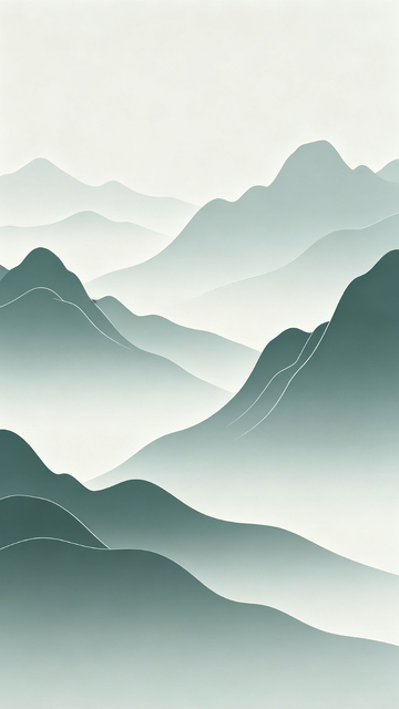 山水抽象艺术插画背景