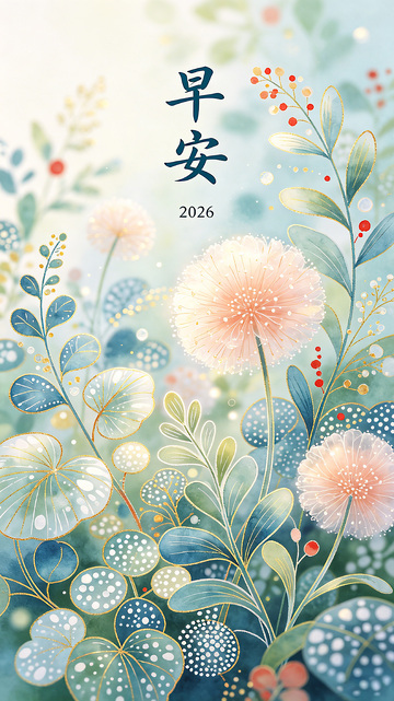 治愈系装饰感插画