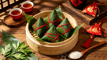 传统中式端午节粽子美食摄影