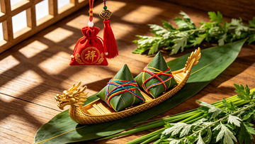 端午节粽子龙舟传统节日装饰