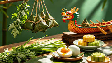 端午节粽子龙舟月饼美食摄影