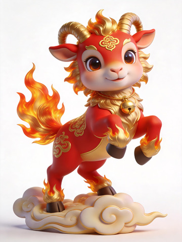 3d卡通小羊吉祥物4