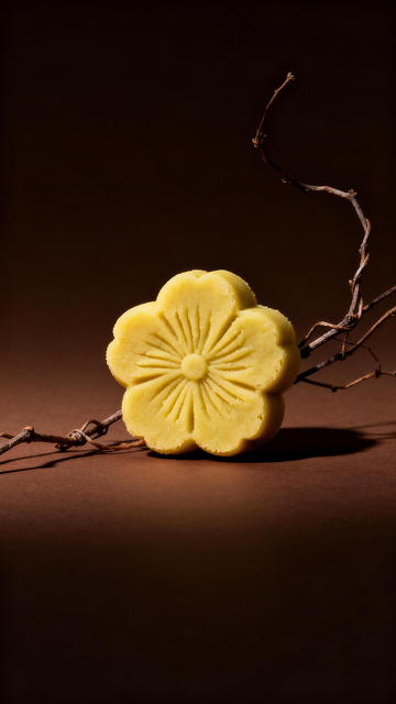 简约风黄花糕点摄影