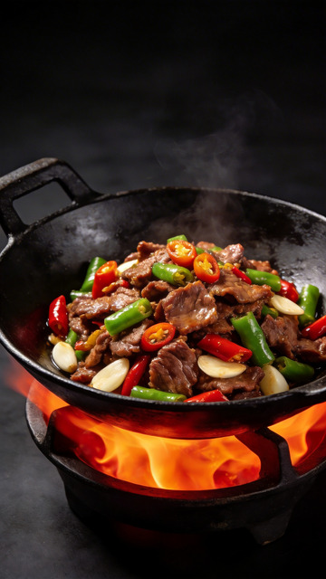 中式美食摄影小炒黄牛肉1