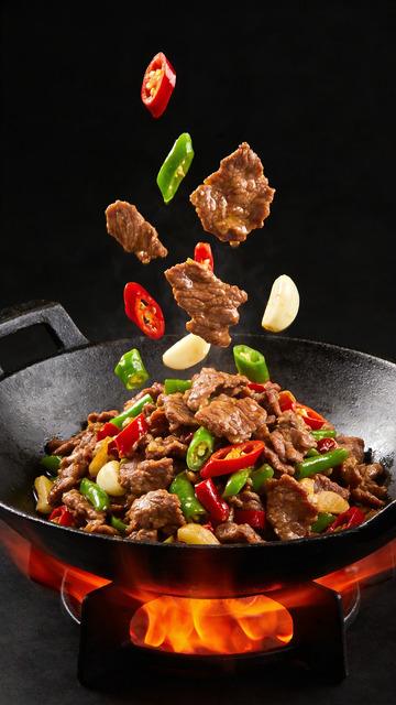 中式美食摄影小炒黄牛肉4