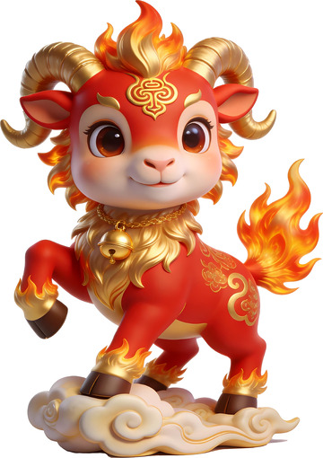 3d卡通小羊吉祥物 1