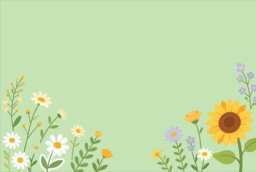 田园风卡通花卉背景设计