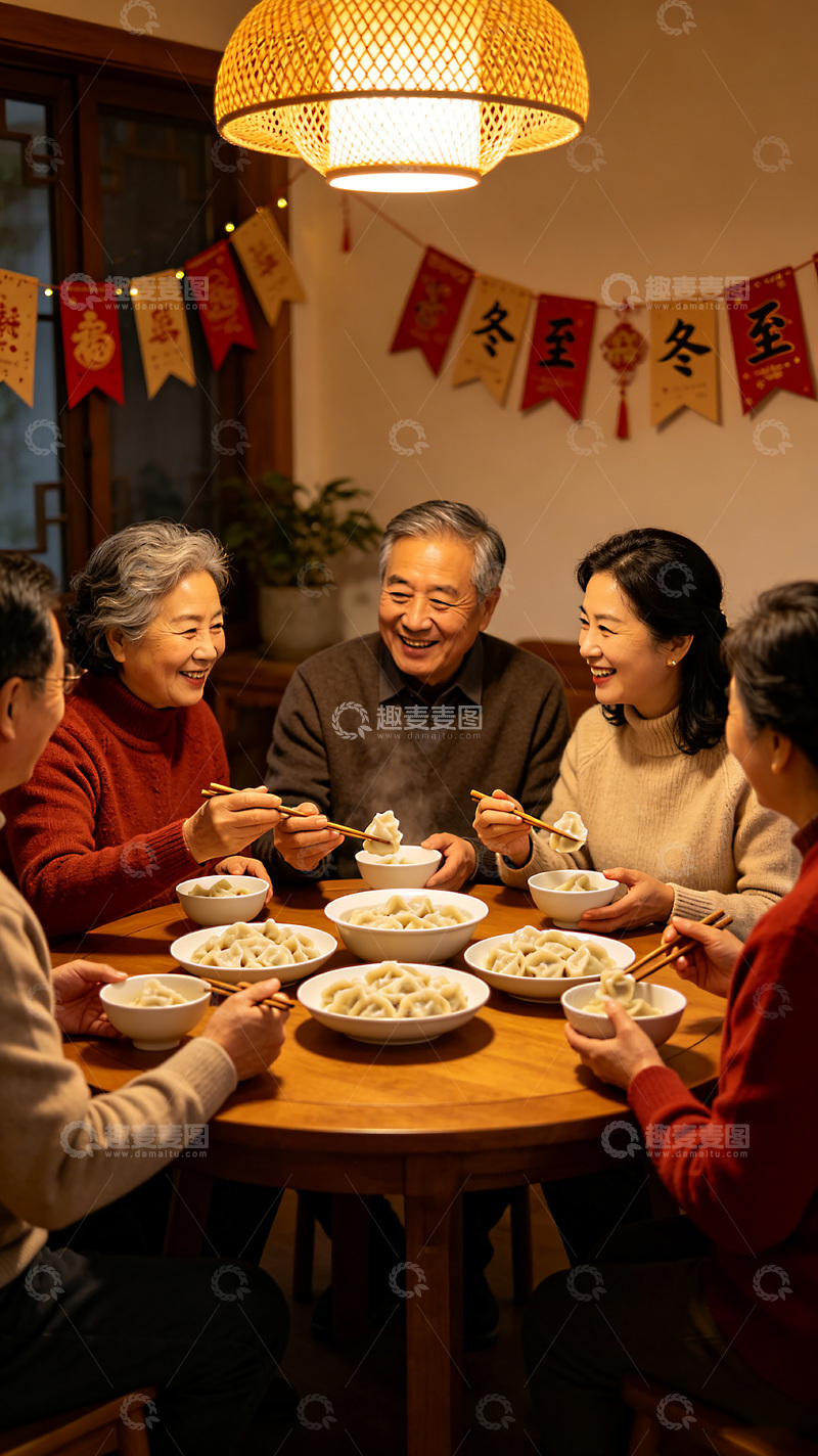 高清大图下载【趣麦麦图】-一家人团团圆圆