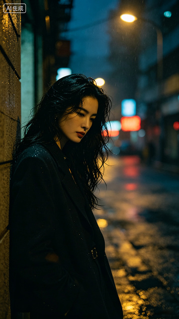年轻长发女人