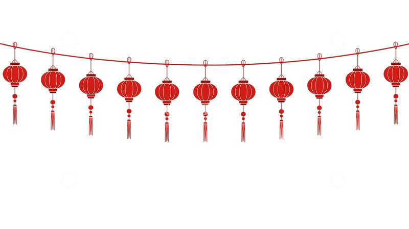 高清大图下载【趣麦麦图】-灯笼流苏奇幻华彩绽放