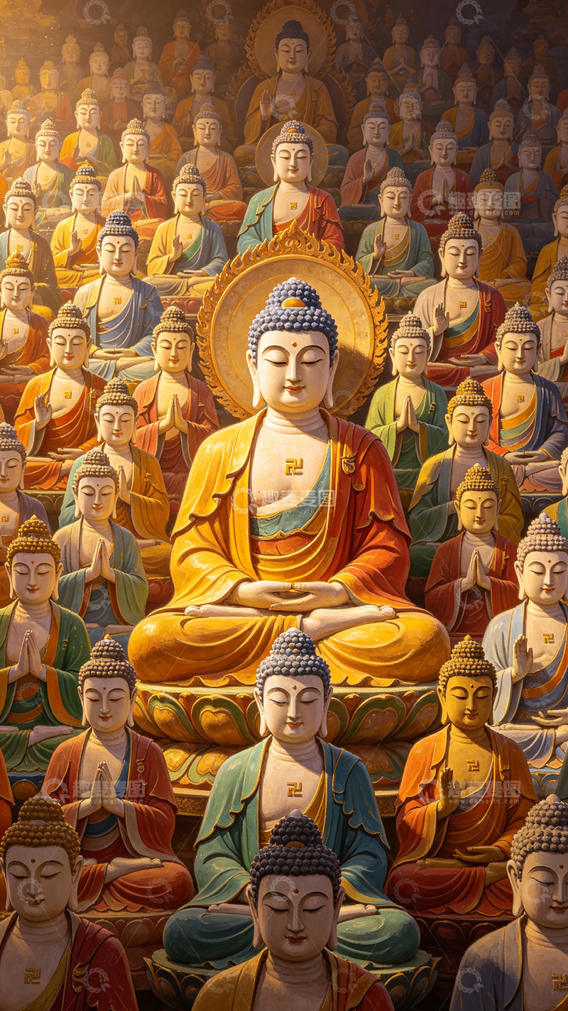 高清大图下载【趣麦麦图】佛教壁画佛像艺术绘画素材