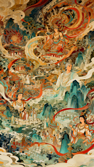 古风仙境神仙图
