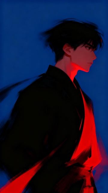 动漫风格男性角色插画