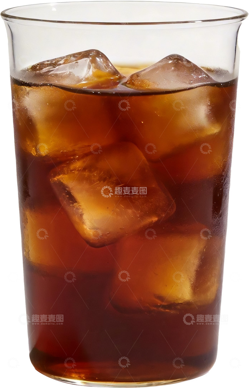 高清大图下载【趣麦麦图】一杯透明杯装冰美式咖啡1