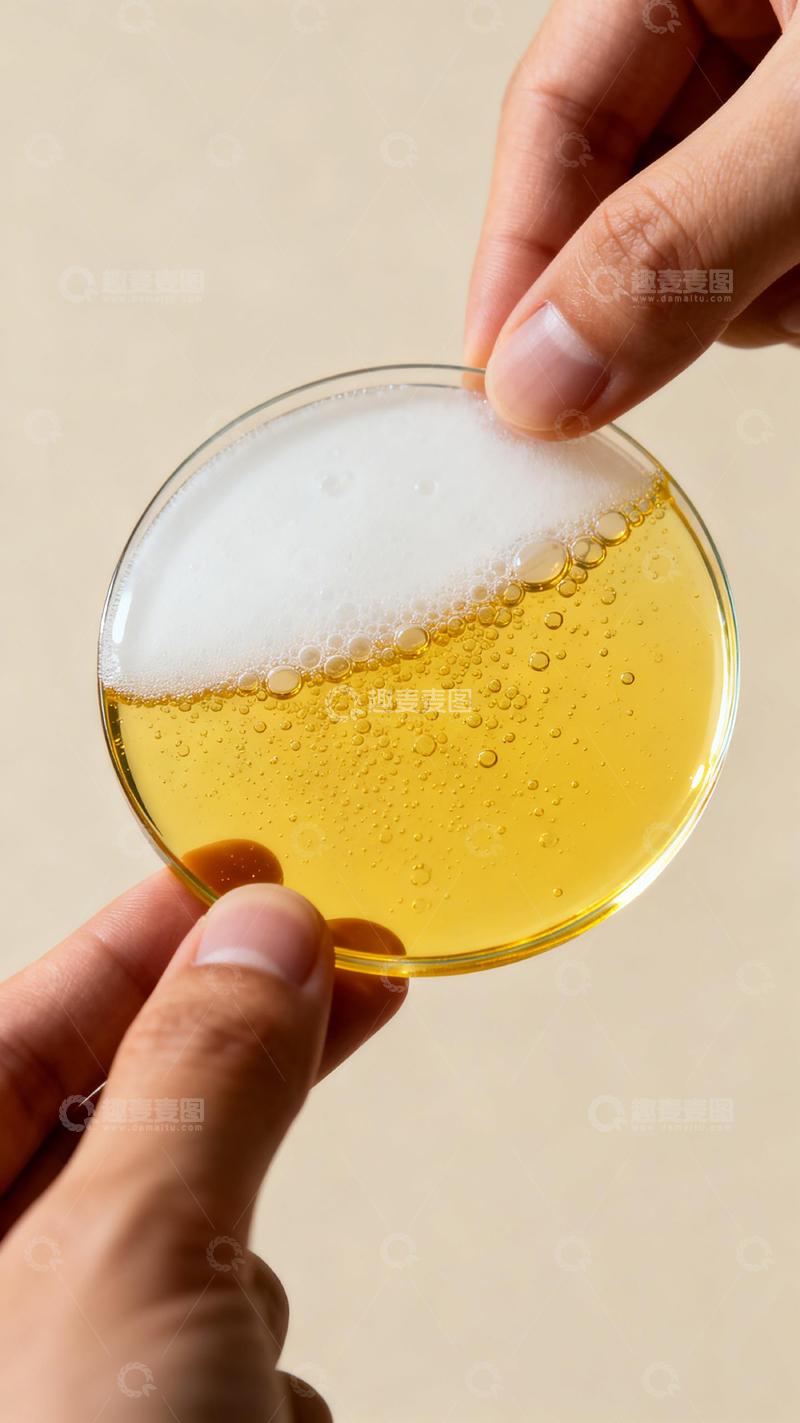 高清大图下载【趣麦麦图】手持啤酒玻璃杯特写