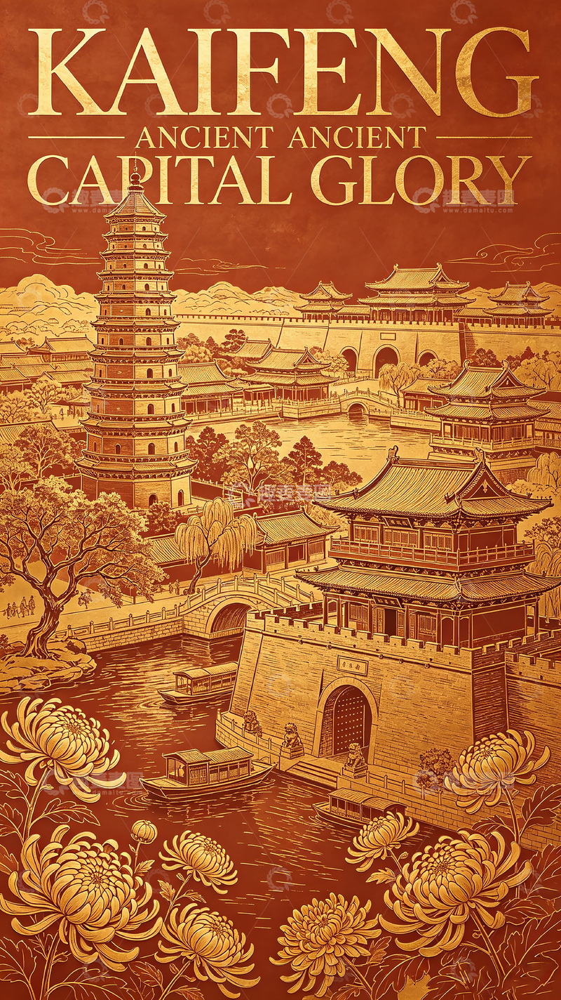 高清大图下载【趣麦麦图】中国现代地标建筑铜版画线稿