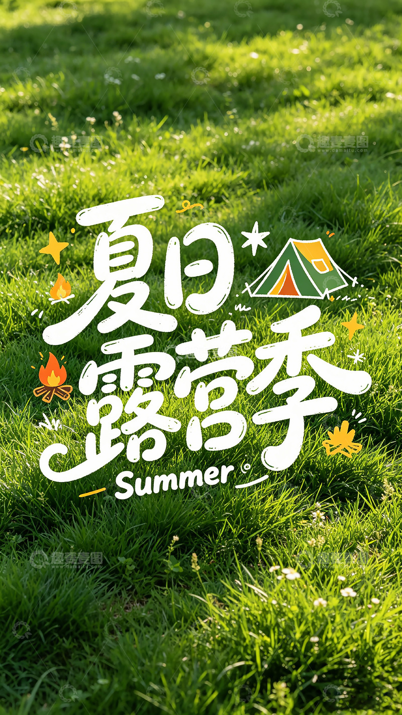 高清大图下载【趣麦麦图】-夏日露营踏青季