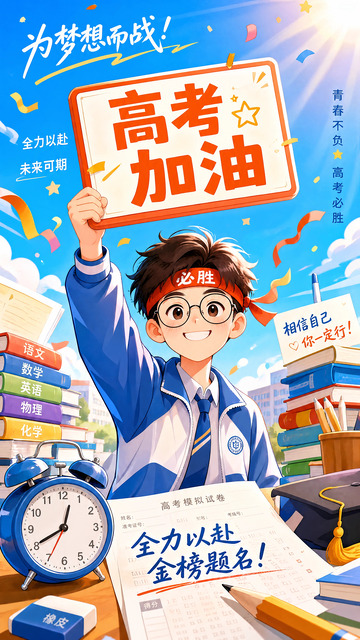 高考励志海报设计 高考加油