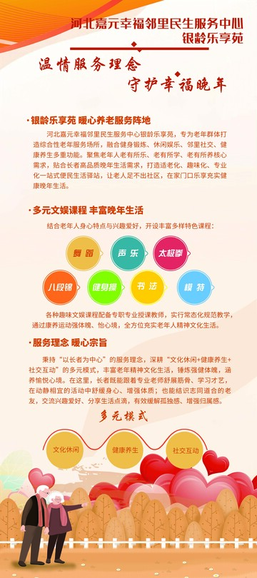 暖色调社区服务理念宣传海报