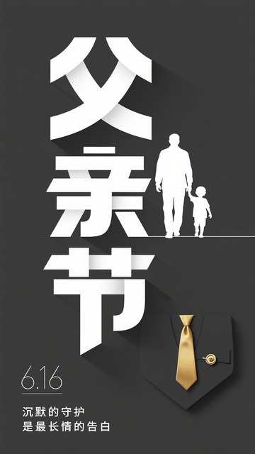 父亲节感恩贺卡设计模板