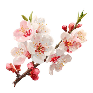 春日幽梦杏花繁华如画