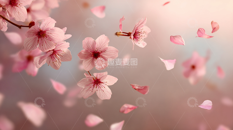 高清大图下载【趣麦麦图】樱花飞舞如梦似幻