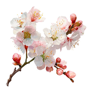 春日杏花绽放的梦境