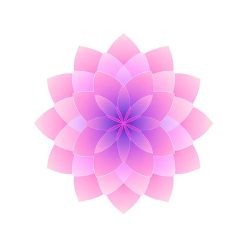 梦幻几何花海的奇幻交织