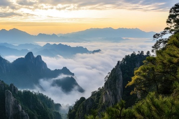 山川云层云雾自然美景